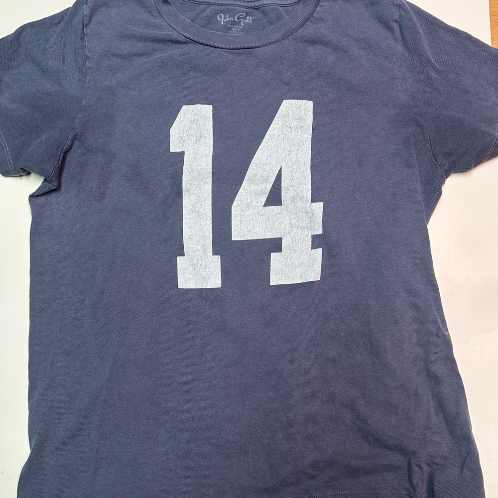 John Colt Navy Short Sleeve Tee with White '14' Graphic